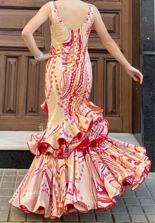 Traje de Flamenca rojo Talla 38