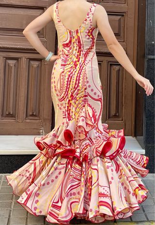 Traje de Flamenca rojo Talla 38