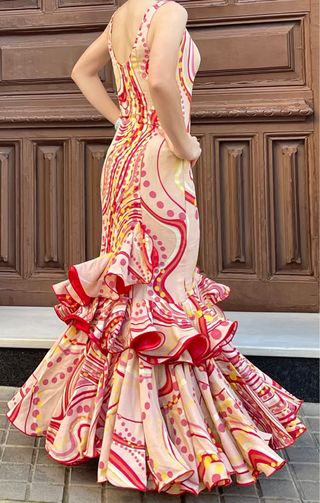 Traje de Flamenca rojo Talla 38