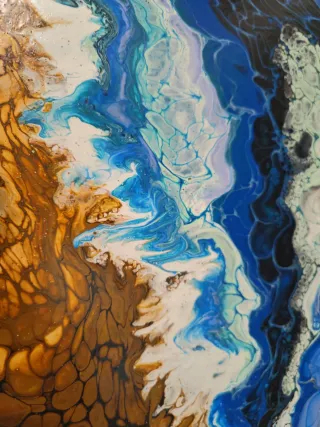 Quadro acrilico fluidpainting astratto 50x60