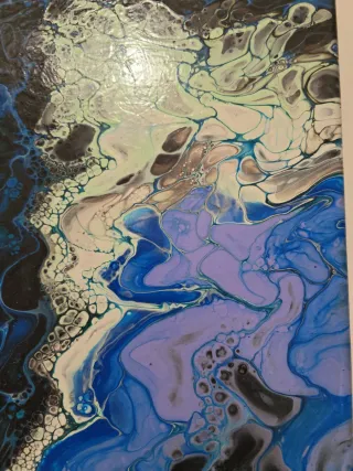 Quadro acrilico fluidpainting astratto 50x60