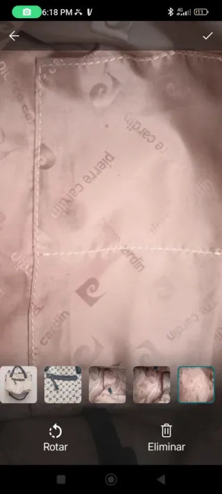 Bolso Pierre Cardin Grande Beige y Azul