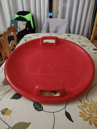 Trineo Paellera para Nieve Rojo