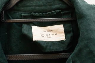 Cazadora Zara Lino Verde Talla M