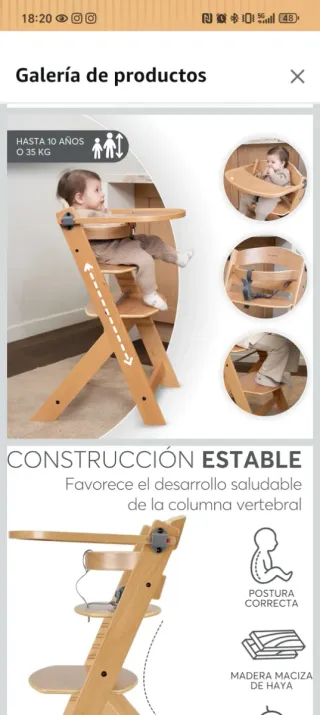 Trona Evolutiva Madera KikkaBoo NORDY