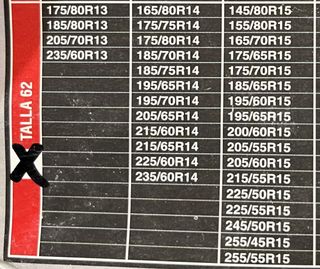 Cadenas de nieve textiles Isse Talla 62