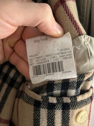 Parka Burberry Beige Clásica