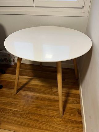 Mesa redonda Ikea blanca