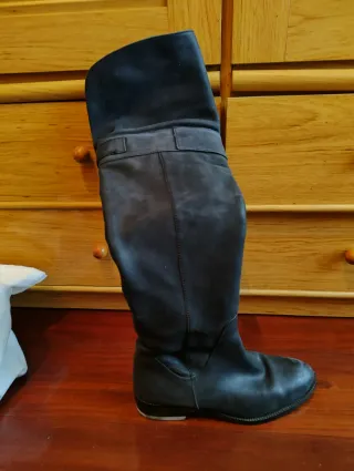 Bota altas de cuero para mujer