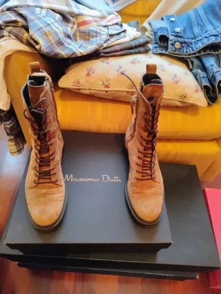 Bota altas de cuero para mujer