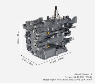 Yamaha 13.5 HP 2 Tiempos, cola larga,gripado