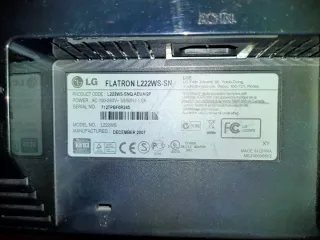 Monitor LG L222WS Plata/Negro