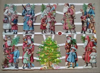 Lamina Cromos troquelados EF 7437.Papá Noel