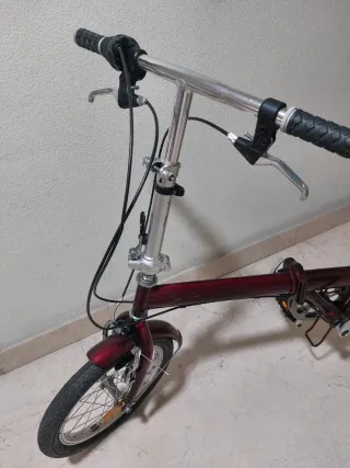 Bicicleta Plegable Roja con bolsa de transporte