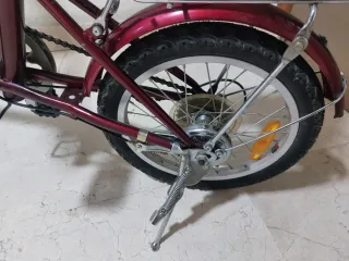 Bicicleta Plegable Roja con bolsa de transporte
