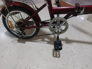 Bicicleta Plegable Roja con bolsa de transporte