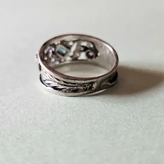 Anillo Plata Diseño Floral