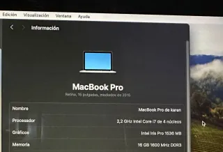 MacBook Pro 15 Retina 2015 Intel i7