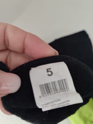 Guantes de esquí negros y verdes niños talla 5