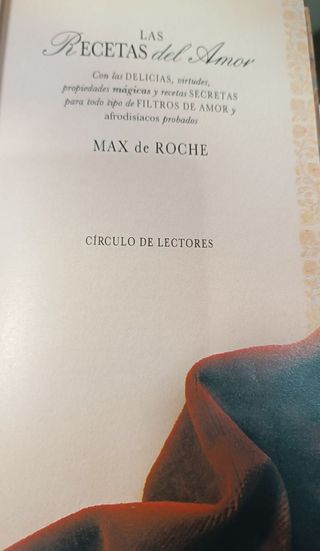 Libro "Las Recetas del Amor" de Max de Roche