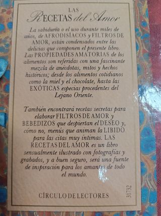 Libro "Las Recetas del Amor" de Max de Roche
