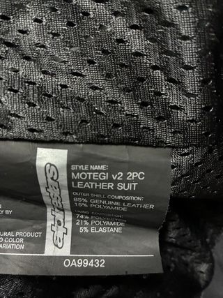 Mono Alpinestars Motegi V2 T50 2 Piezas