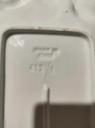 Piatto rettangolare decorato frutta