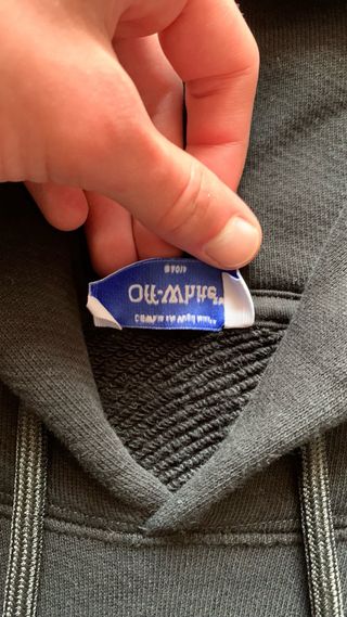 Felpa Off-White con cappuccio nera Moon Arrow