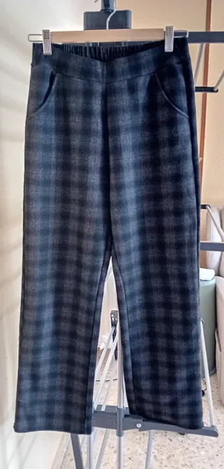 Pantalón cuadros franela invierno mujer