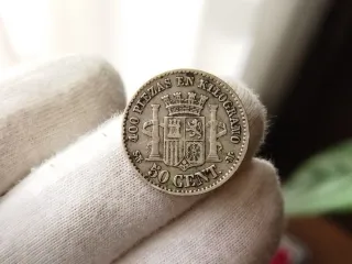 Escasa Moneda Plata 50 céntimos 1870 *7*- España
