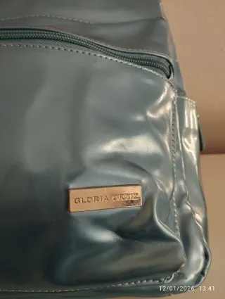 Mochila Gloria Ortiz Celeste Metalizada