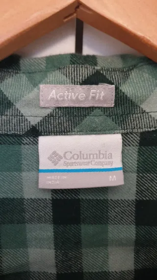 Camisa Columbia cuadros verde Talla M