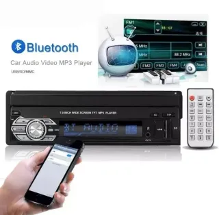 Autoradio Stereo 1 Din Schermo Scomparsa Bluetooth