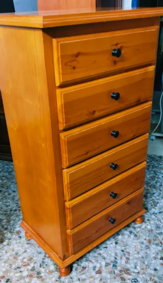 Sinfonier madera pino 6 cajones