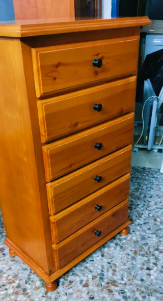 Sinfonier madera pino 6 cajones