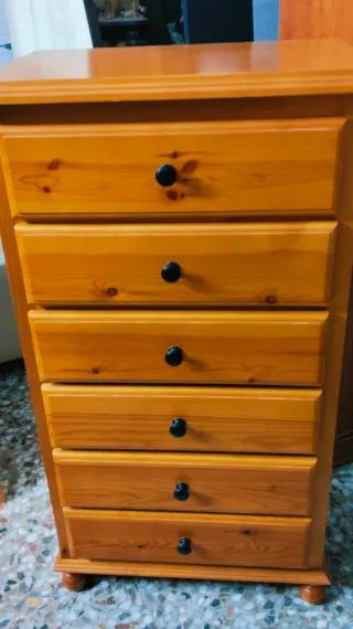 Sinfonier madera pino 6 cajones