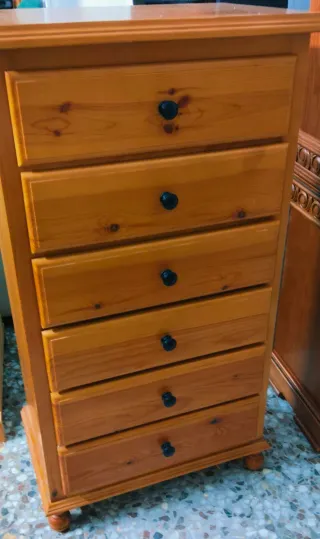 Sinfonier madera pino 6 cajones