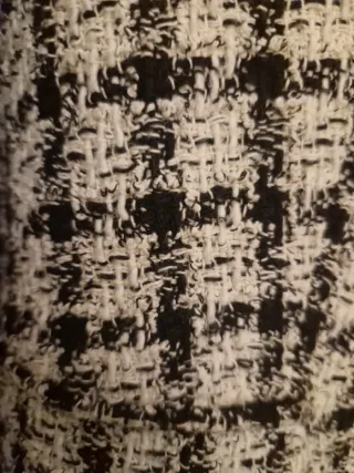 Chaqueta larga Zara cuadros blanco y negro