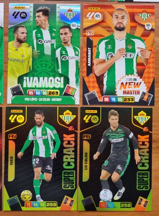 Cromos REAL BETIS. Liga 2025 2026 Adrenalyn XL
