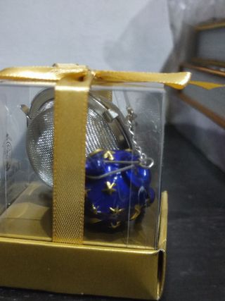 Infusore Tè La Via del Tè Ciondolo Blu/Oro