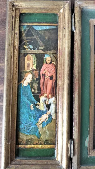 Antiguo tríptico religioso