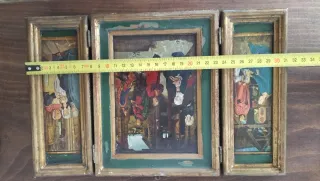 Antiguo tríptico religioso