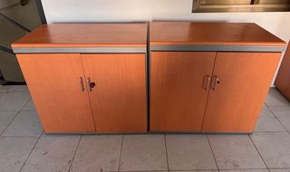 3 Muebles de oficina madera y metal