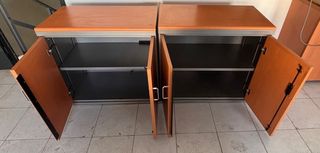 3 Muebles de oficina madera y metal