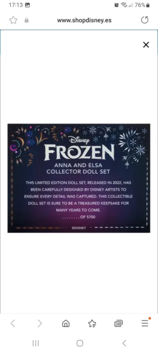 Elsa y Anna Edizione Limitata Disney Frozen