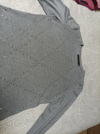 Jersey Cortefiel gris talla M