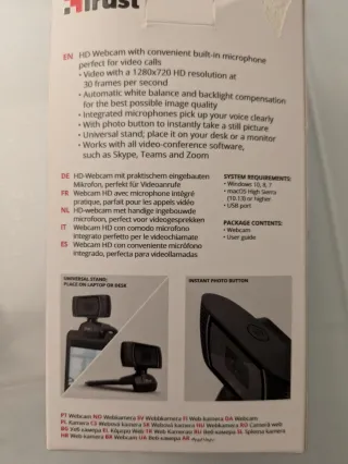 Webcam Trust HD 720p Negra