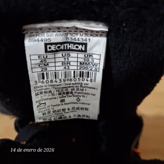 Botas de montaña Decathlon Talla 45 Negras
