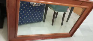 Espejo Rectangular Madera y Cristal