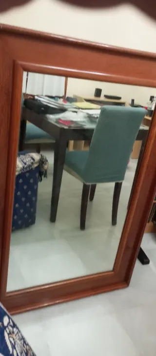 Espejo Rectangular Madera y Cristal